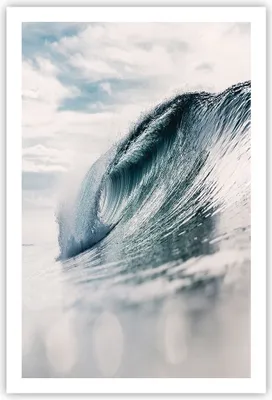 Produktbild von Poster - Poster ohne Rahmen - Welle Meer Ozean - 61x91,5 cm - Wand Bild - Wanddeko - Wandbilder - Kunstposter - Wandposter - Bilder - Kunstdruck - Wanddekoration - Wandbild - P2XPA61x91-4516