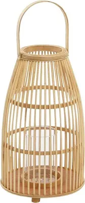 Produktbild von Kerzenschale DKD Home Decor Kristall Bambus (25 x 25 x 56 cm)