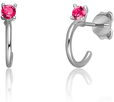 Immagine prodotto di Delicati orecchini a cerchio in argento con zirconi SVLE0700XH2R100