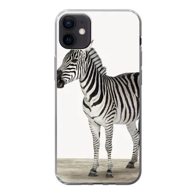 Produktbild von MuchoWow® Handyhülle Schutzhülle Hülle für iPhone 12 mini Zebra - Mädchen - Tiere - Kinder - Jungen Silikon Softcase Handy Hülle - Bild