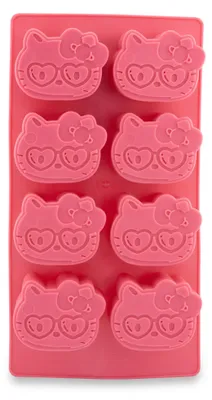 Eiswürfelform Hello Kitty Herz Silikon 8 Würfel rosa
