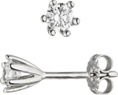 Produktbild von JOBO Ohrstecker 925 Sterling Silber 2 Zirkonia Ohrringe Silberohrringe