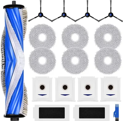 Produktbild von Zubehörset für ECOVACS DEEBOT T30 PRO Omni/T30 Omni – 4 Staubbeutel, 1 Hauptbürste, 4 Seitenbürsten, 2 Filter, 6 Wischtücher, für ECOVACS Saugroboter Ersatzteile
