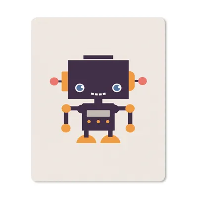 Produktbild von MuchoWow® Mauspad Mousepad Roboter - Antenne - Orange - Beige - Kind - Kinder 30x40 cm - Mousepads - Maus Mat - Pad - Mausunterlage - Mausmatten