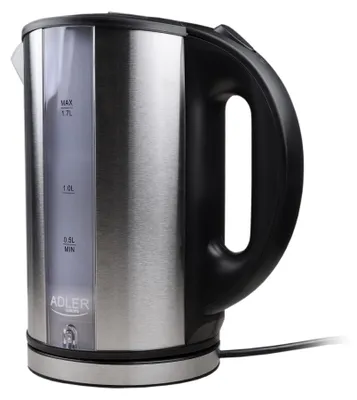 Zdjęcie produktu dla Adler | Czajnik | Ad 1216 | Standard | 2000 W | 1,7 L | Stal Nierdzewna | Podstawa Obrotowa 360° | Stal Nierdzewna