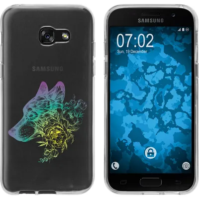 Produktbild von PhoneNatic Case kompatibel mit Samsung Galaxy A5 2017 Silikon-Hülle Floral Wolf M3-4