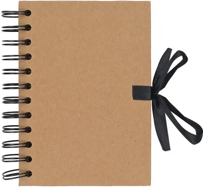 Produktbild von A6 Scrapbooking-Album, braun, mit 40 Seiten Kraftpapier, Spiralbindung, Fotoalbum