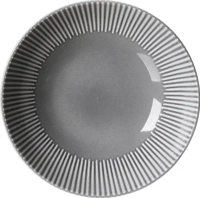 Image de Assiette à soupe Banda gris 20cm