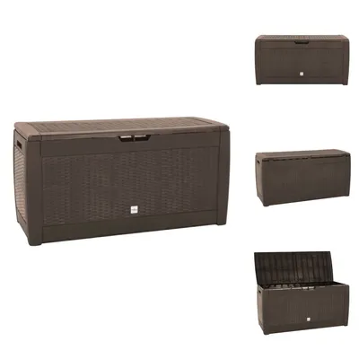 Obrázok produktu pre vidaXL Záhradná truhla hnedá 119x48x60 cm polypropylén - Záhradné boxy