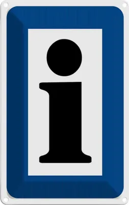 Produktbild von vianmo Blechschild 18x12 cm Information Touristinformation Warnschild Hinweisschild Sicherheit Vorsicht
