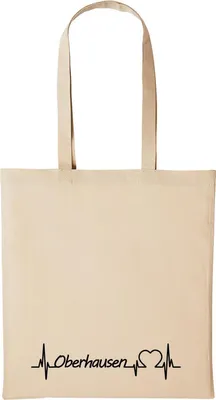 Produktbild von Huuraa Baumwollbeutel Oberhausen Geschenk Einkaufstasche Natural 10 Liter Baumwolle Oberhausen Accessoire