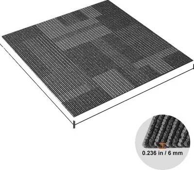 Obrázek produktu pro Kobercové dlaždice, modulární design, snadná instalace, 24x24grey24ks