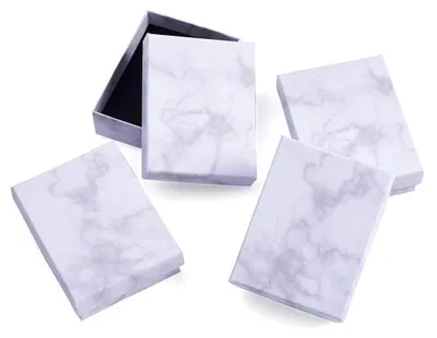 Image de Lot de 24 boîtes cadeaux blanches - Carton pour bijoux