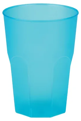 Produktbild von 6 Mehrweggläser Cocktailglas Wasserglas Transparent gefrostet türkis 420 ml