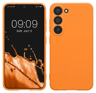 Produktbild von kwmobile Handyhülle für Samsung Galaxy S23 Hülle - weiches Handy Silikon Case - Schutzhülle Cover - Fruity Orange