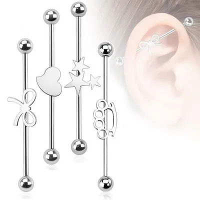 Produktbild von Industrial Piercing Stab Ohrpiercing Sterne