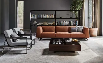 Zdjęcie produktu dla Sofa skórzana Zestaw foteli tapicerowanych 3+2 osobowych Sofy Kanapy Meble Włochy