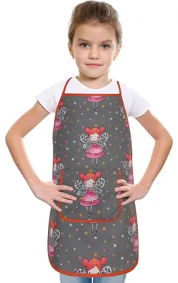 Produktbild von Kinderschürze - 37 x 47 cm, für Kinder von 3 - 5 Jahren - Weiß,Rosa,Grau