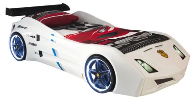Produktbild von Autobett Kinderzimmer Rennwagen Auto Bett Kinderbett Holz Möbel Neu