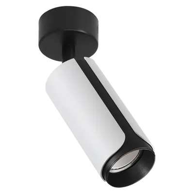 Obrázok produktu pre Stropný reflektor MasterLED – GU10, 1 žiarovka, čierny, biely, otočný – Moderné nastaviteľné LED stropné svietidlo do obývacej izby