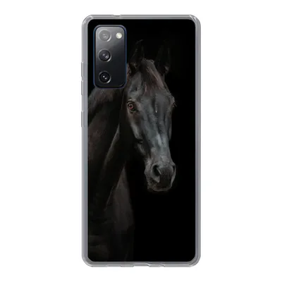 Produktbild von MuchoWow® Handyhülle Schutzhülle Hülle für Samsung Galaxy S20 FE Pferd - Nutztier - Schwarz Silikon Softcase Handy Hülle - Abdeckung