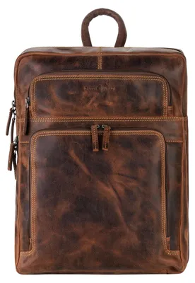 Produktbild von Greenburry Rucksack Business Leder Notebook Vintage 32x41 cm braun