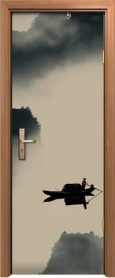 Produktbild von Türposter 70x200 cm Türaufkleber Türtapete Türfolie Klebefolie Chinesische Tusche Landschafts Malerei