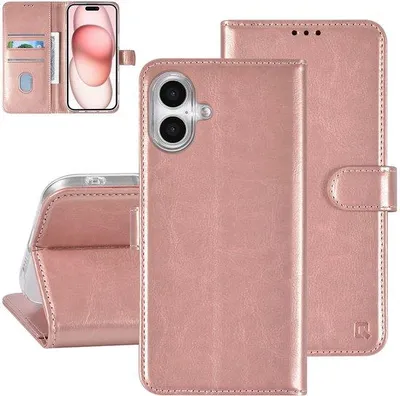 Produktbild von TUNIQ iPhone 16 Plus Hülle Book Case Roségold