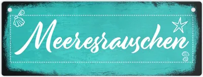 Produktbild von Meeresrauschen Urlaub Metallschild für die Terrasse