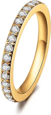 Produktbild von VIVENTY ETERNITY Damen Ring 300011 Edelstahl vergoldet Zirkonia 56