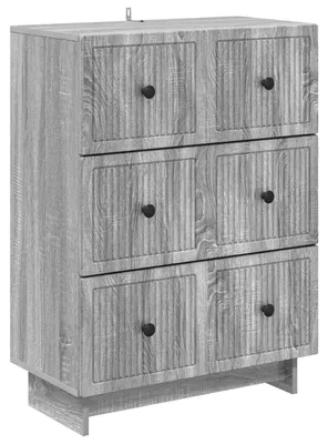 Image de Armoire à tiroirs Sonoma gris 66 x 34,5 x 90 cm