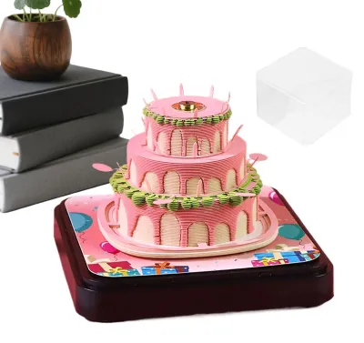 Obrázek produktu pro Kreativní 3D stolní kalendář ve tvaru narozeninové torty