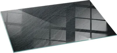 Zdjęcie produktu dla Płyta chroniąca przed iskrami - Szklana podstawa do pieca opalanego drewnem - Podkład kominkowy wykonany ze szkła - 100x50 cm - Ognioodporna podstawa pieca - Żaroodporna płyta ochronna do kominka - Przezroczysta szklana podstawa ochronna - Struktura kamienia naturalnego