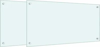 Obrázek produktu pro vidaXL Kuchyňské obklady 2 ks. Bílé tvrzené sklo 80x40 cm