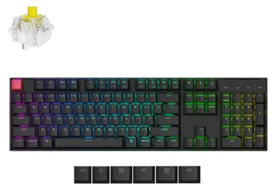 Produktbild von Keychron K10 V2 Wireless Mechanische Tastatur RGB QMK Bluetooth USB-C für Mac Windows Linux Super Switch Hot-Swappable Banana