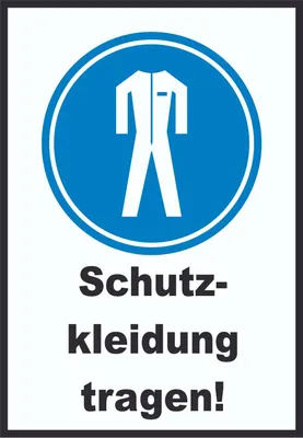 Produktbild von Schutzkleidung tragen Schild A1 Rückseite selbstklebend