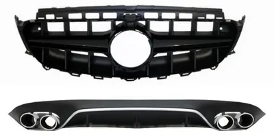 Image de Grille de diffuseur noire pour Mercedes E C238, A238 AMG Line 16+, E53 et E63 (look).