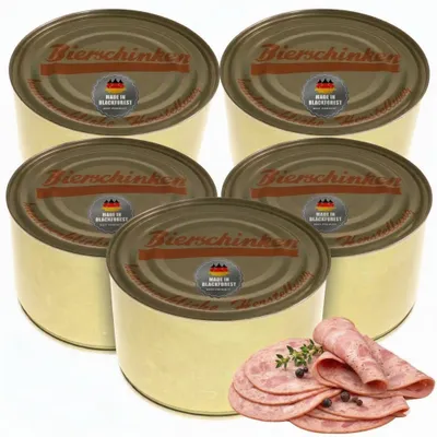 Produktbild von Bierschinken in der Dose - Wurstspezialitäten - 5 x 400g | 1 Jahr MHD | Handwerksproduktion | Schwarzwaldmetzgerei