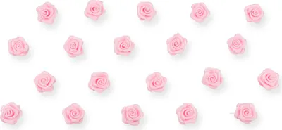 Satinrosen 10mm zum Basteln & Aufnähen 20 Stück Rose