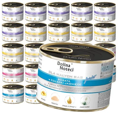 Produktbild von Dolina Noteci Premium 24x185g Nassfutter für Welpen kleiner Rassen, Mix aus 4 Geschmacksrichtungen
