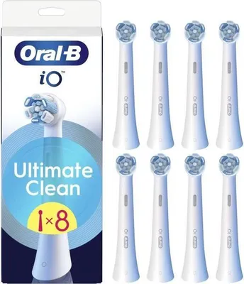 Immagine prodotto di Oral-B iO Ultimate Clean testine intercambiabili, 8 pezzi, bianche, per spazzolini elettrici iO