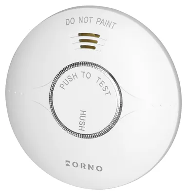 Zdjęcie produktu dla Inteligentny detektor dymu ORNO OR-DC-642, Wi-Fi Tuya, czujnik 10 lat, akustyczne i wizualne ostrzeżenie, powiadomienia na telefon, biały