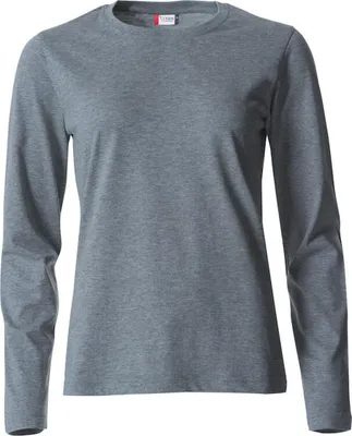 Produktbild von Damen Langarm T-Shirt aus der Basic-T Serie mit engerer Passform und seitlichen Nähten