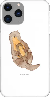 Produktbild von Mr. & Mrs. Panda Iphone 11 Pro Handyhülle Otter Kind - Weiß - Geschenk, Familie, Baby, Handy Case, Tochter, Premium Kunststoff, Seeotter, Mutter