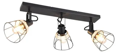 Productafbeelding van Zwarte plafondlamp Jerome design 4-lichts