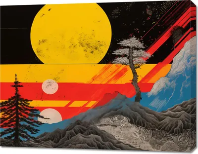 Produktbild von Bild 90x70cm Bergverwandlung