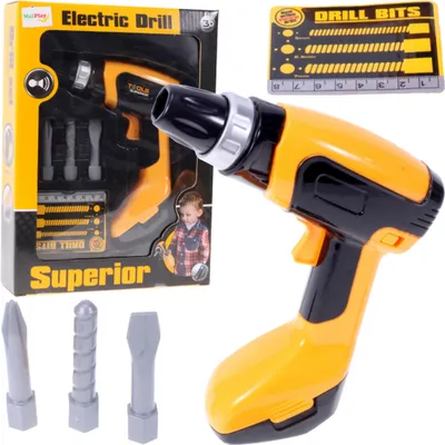 Obrázok produktu pre Malplay Elektrická vŕtačka na batérie Skrutkovač pre deti od 3 rokov
