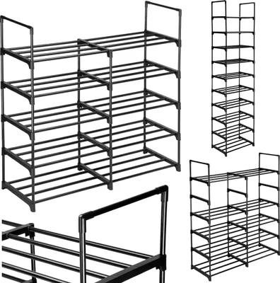 Image de Étagère à chaussures modulaire ARON à 10 niveaux, noir