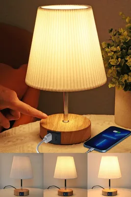 Zdjęcie produktu dla Minimalistyczna lampka biurkowa z regulacją jasności i dotykowym sterowaniem