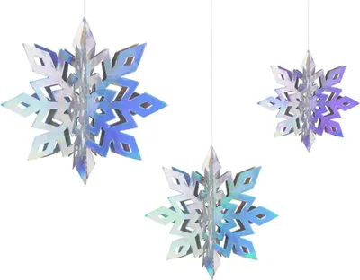 Image de Dekorative Anhänger Schneeflocken opalisierend 6 Stk. (Weihnachtsangebot - Weihnachten)